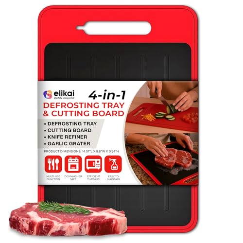 ELIKAI 4-in-1 Defrosting Tray for Frozen Meat - Meat Thawing Tray with...