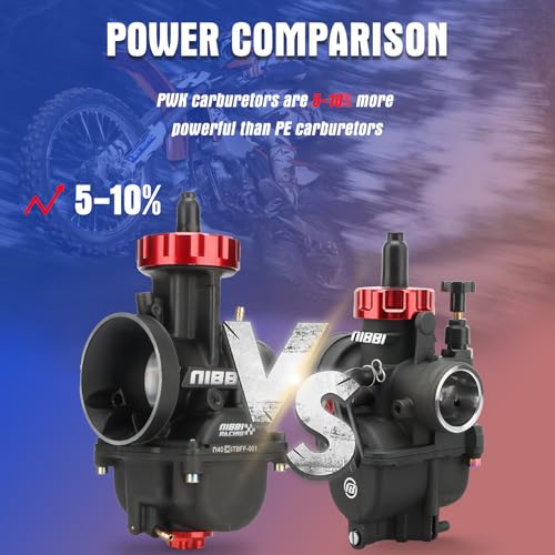 Image of NIBBI PWK 40mm Carburetor with Three Main Jets and One Pilot Jet of Performance Racing Carburetor for Replace Keihin or mikuni Carburetors