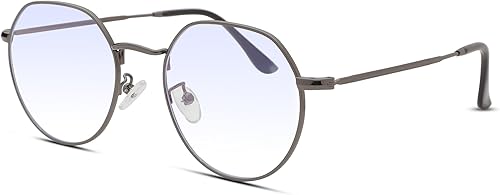 Pro Acme Gafas redondas de moda Metal Clear Lens Frame Vintage Unisex Gafas 53MM