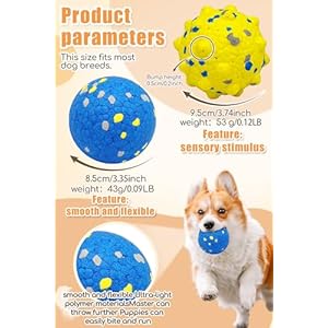 Dog balls for aggressive chewers indestructible dog tennis balls durable bouncy dog toy balls dog balls for teething interactive dog toys for fetch game 4 pcs medium size  urban country home decor