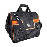 Klein Tools 55469 Tradesman Pro Wide-Open Tool Bag Made of 1680 Ballistic Weave with Molded Bottom...