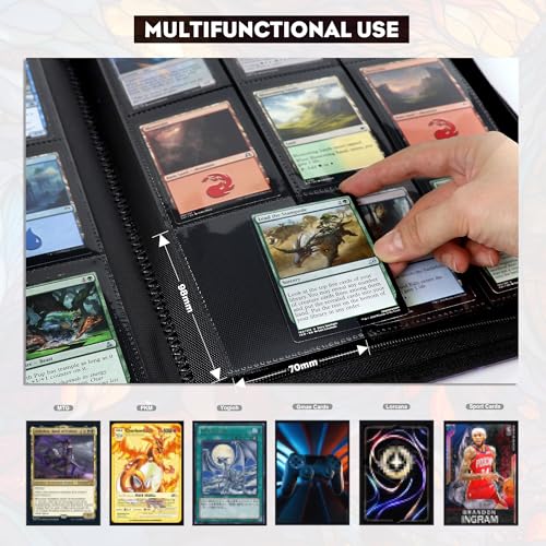 Image of Katomula 360 Pockets Card Binder, MTG Card Binder, Double Sided Card Collection Album Folder with 20 Pages, Side-Loading Card Holder for MTG, TCG, Trading Card, Sports Cards-Mountain