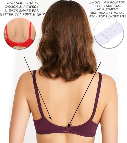 Image of SONA M1020 Non-Padded Non-Wired Molded Medium Coverage T-Shirt Bra with Adjustable Straps