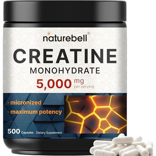 Creatine Monohydrate Capsules 5000mg 500 Count
