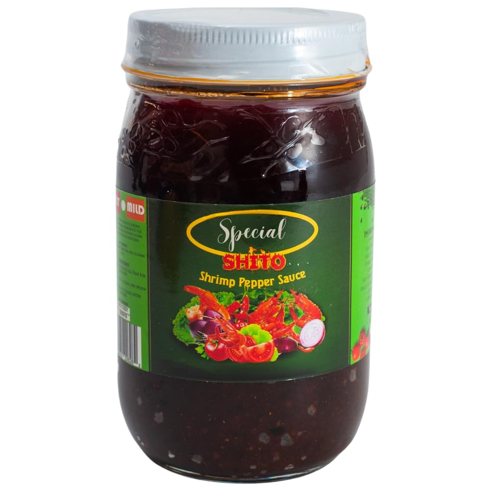 Special Shito |Shrimp Sauce Sauce, Ghana Shito |Premium Blend of Shrimp | Fish Powder |Spices & Hot Dried Pepper (16oz Hot)