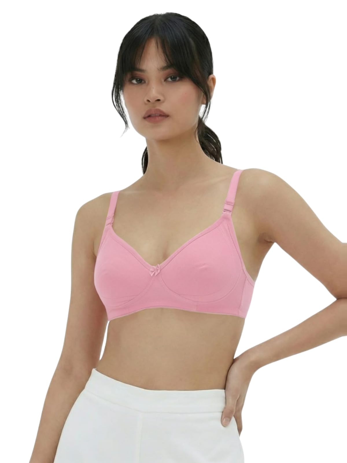 greciilooks Bra for Women Non Padded | Wirefree Everyday Wear Bra for Woman | Comfortable Cotton Ladies Bras | Full Coverage Everyday Bras-picture-10