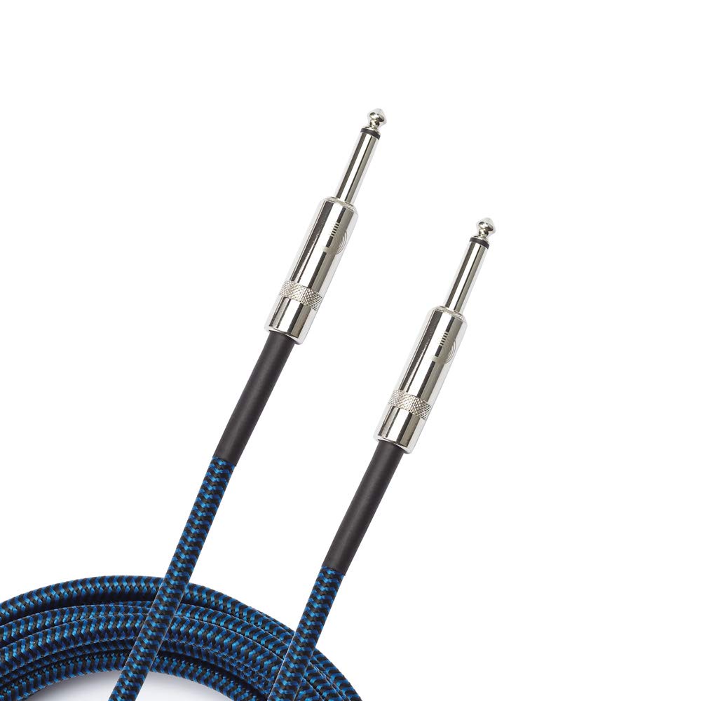 D'Addario Accessories Braided Instrument Cable, 15' - Blue