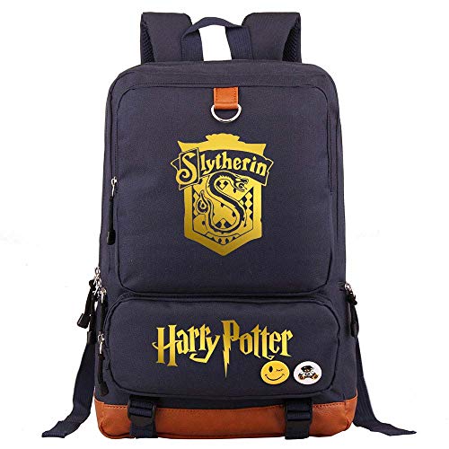 Slytherin College Laptop Mochila  Moda Estudiante Escuela Bolsa Unisex Harry Potter Leisure
