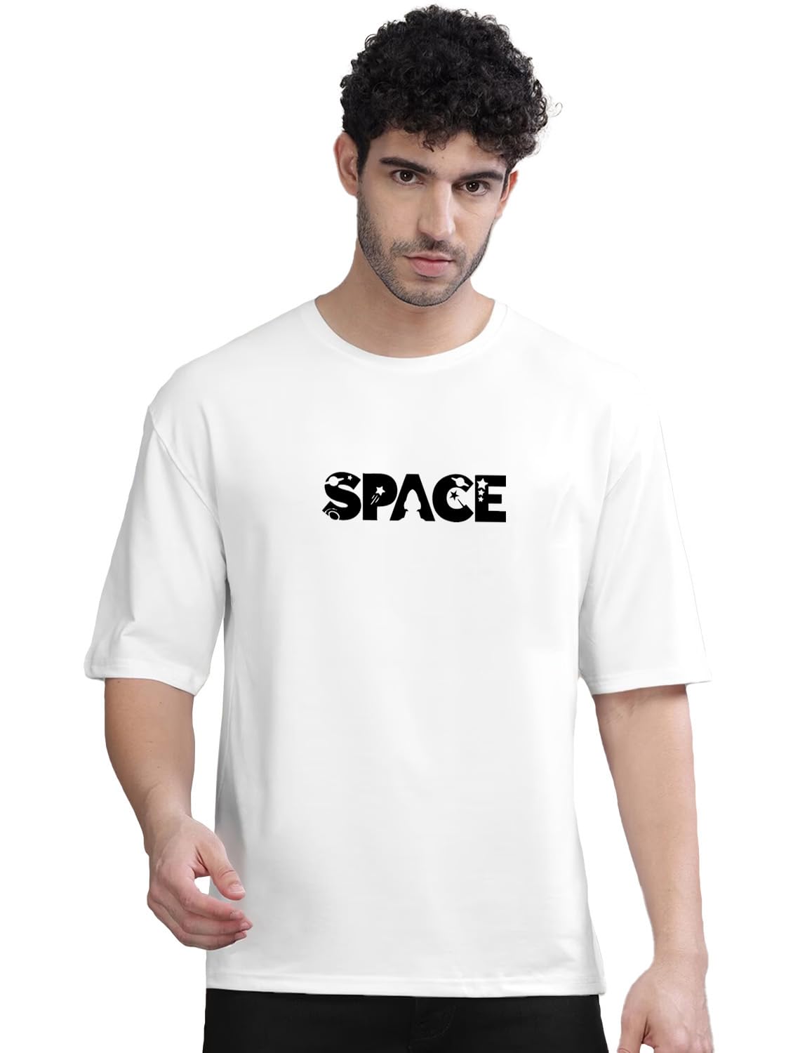 Organic ChicsOversize NASA Spacejourney Printed Unisex T-Shirt for Men and Women
