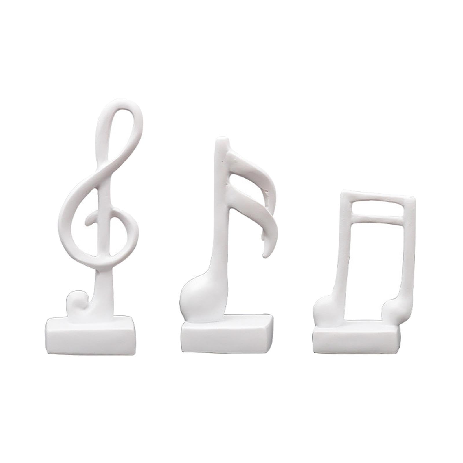 TWISAXC 3pack/lot Musical Symbol Figurine Statue Sculpture Elegant Wine Cabinet Display Stand Note Statues Dining Table New Year