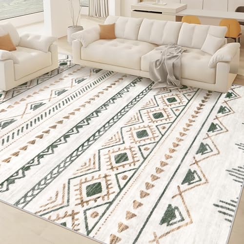 Area Rug Living Room Rugs 8x10 - Large Soft Boho Geometric Rug, Non-Slip Foldable Washable Rugs Non Shedding Morden Indoor Floor Carpet for Living Room Bedroom Office Dining Room(Brown Green,8'x10') Area Rug Living Room Rugs 8x10 - Large Soft Boho Geometric Rug, Non-Slip Foldable Washable Rugs Non Shedding Morden Indoor Floor Carpet for Living Room Bedroom Office Dining Room(Brown Green,8'x10')