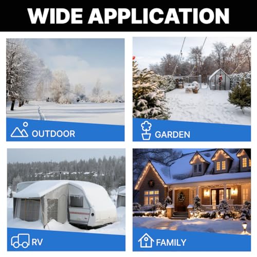 Image of Heated Water Hose for RV, 25 FT, 5 /8 inch ID, -40F, PVC, Blue, Energy Saving Thermostat