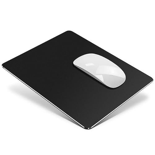 Metal Aluminum Mouse Pad, Office and Gaming Thin Hard Mouse