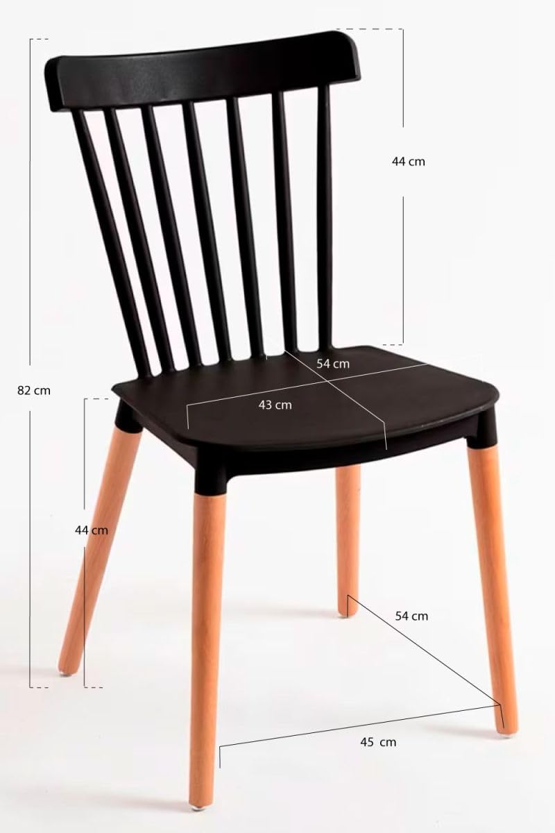 Regalos Miguel - Packs Sillas Comedor - Pack 2 Sillas Leka - Negro