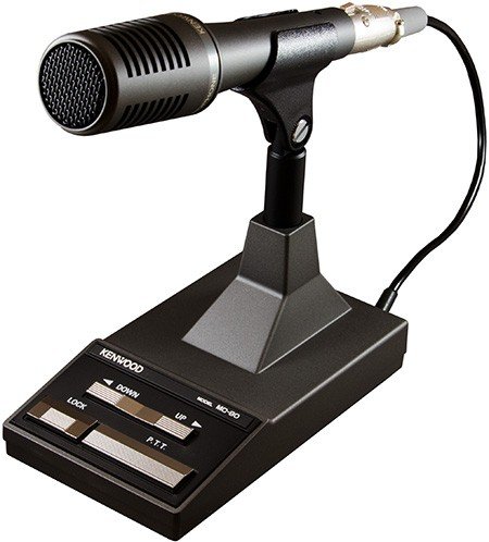 MC-90 Kenwood Original DSP-Compatible Desktop Microphone with UP and Down PTT and PTT Lock Function, and with 8-pin Round Plug.