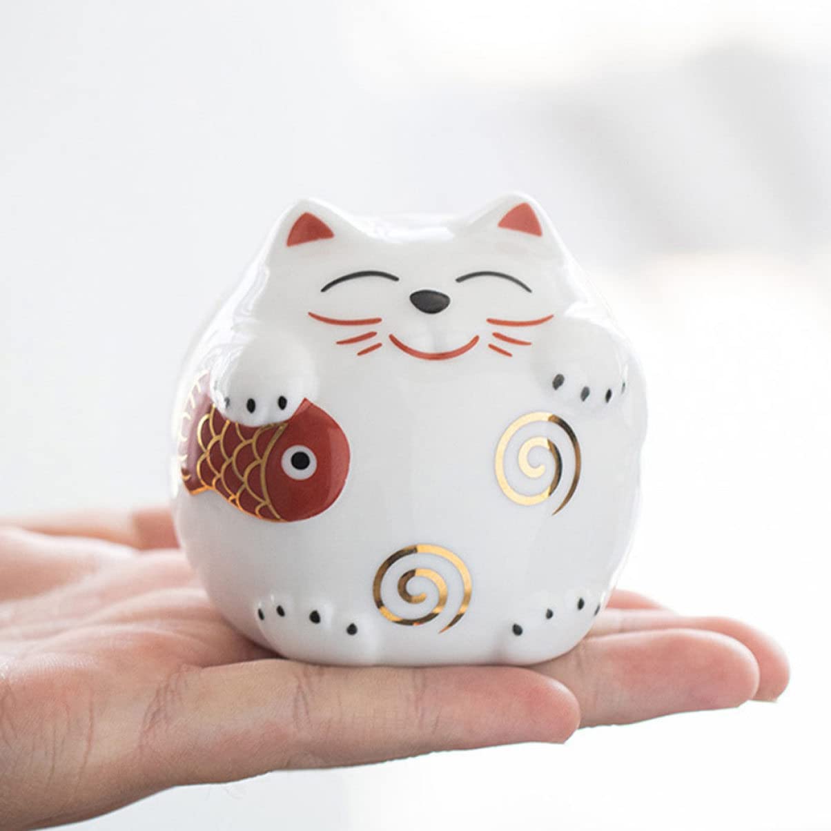 Garneck 2 Set Salvadanaio Gatto Fortunato Ragazze Salvadanaio Lavello Uffizi Simpatico Giocattoli Arredamento Casa Banca Delle Barattolo Portamonete Ceramica 2 Pezzi * 2