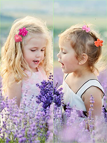 Willbond WILLBOND-FLOWER BARRETTES-01 100 Pieces Girls Hair Barrettes Self Hinge Plastic Hair Clip Toddler Kids Baby 80S 90S Hair Pin Colorful Cute Hair Clip Cartoon Hair Accessories thumb #3