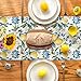 Artoid Mode Blue Lemon Iris Summer Table Runner, Seasonal Spring Kitchen Dining Table Decor for Home Party Decor 13x72 Inch