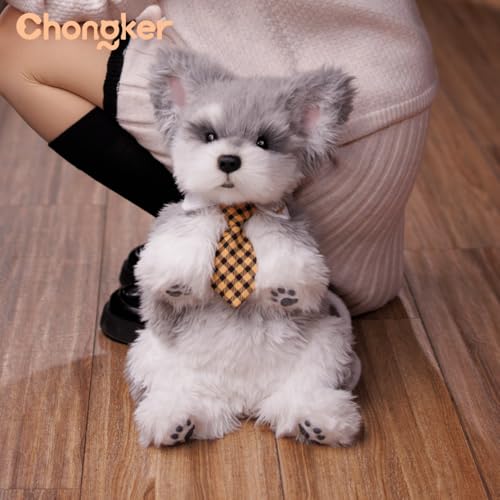 Image of Chongker Dog Shaped Backpack, Handmade Realistic Stuffed Animals Backpack, Cute Dog Plush Bag
