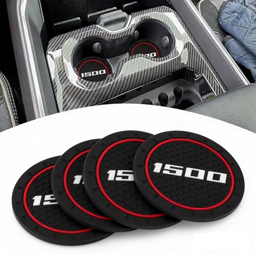 Portavasos personalizados para Ram 1500, pack de 4 rojos miniatura 1