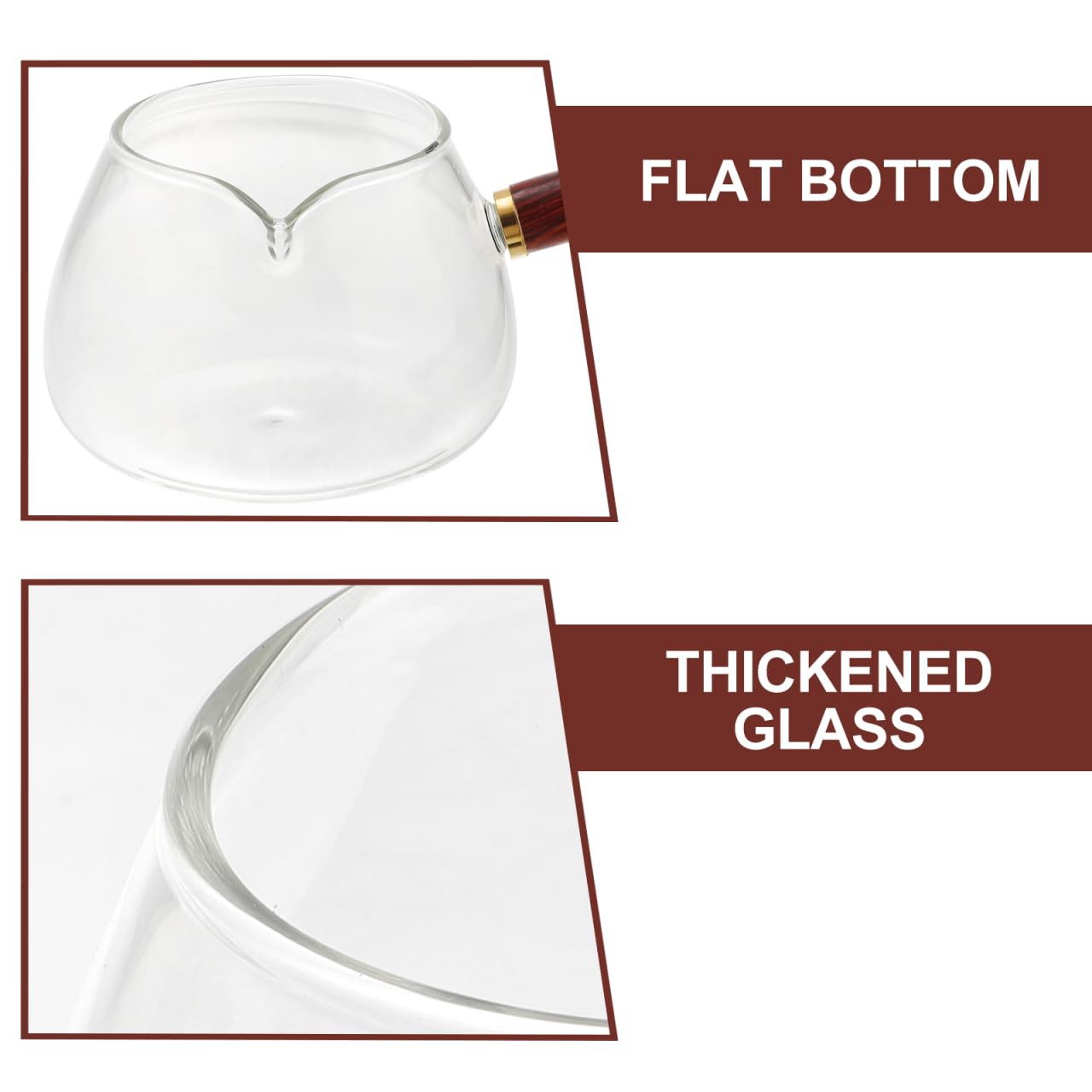 BESPORTBLE Cha Hai - Jarra de cristal para Gong Fu Cha – Té elegante para disfrutar del té perfecto – Ideal para amantes del té y eventos elegantes del té