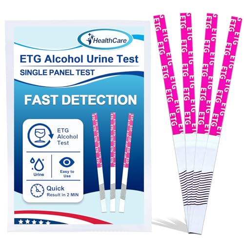ETG Alcohol Urine Strips High Sensitivity | Rapid 2-Minute Results for Home/Workplace/Rehab Testing | 24-80 Hour Detection Window [20 Pack]