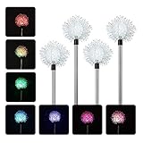 YIYAYIYAYO Multi-Color Solar Garden Lights Outdoor, 4-Pack Color Changing Decorative Stake Lights LED Solar Powered Flower Landscape Lighting for Yard Lawn Patio Walkway Backyard, Auto ON/Off