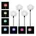 YIYAYIYAYO Multi-Color Solar Garden Lights Outdoor, 4-Pack Color Changing Decorative Stake Lights LED Solar Powered Flower Landscape Lighting for Yard Lawn Patio Walkway Backyard, Auto ON/Off