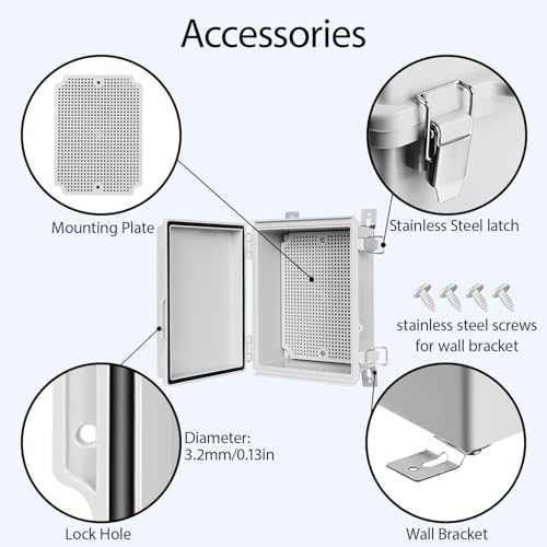 Boîtier électrique IP67 en ABS renforcé avec charnière inox durable LeMotech