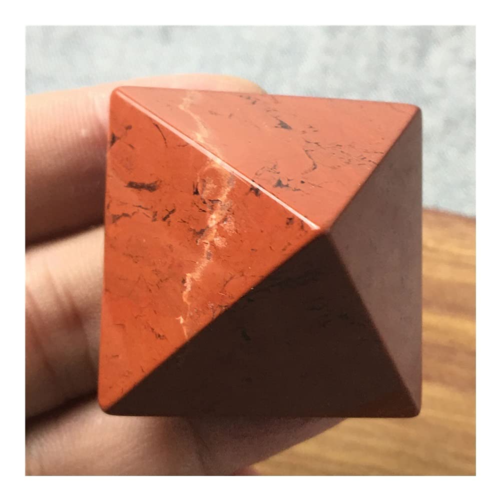 Balance Diaspro Rosso Naturale Piramide di Cristallo Clear Diaspro Rosso Naturale Piramide di Cristallo Lucidatura Pietra Grezza Pietra fortunata Pietre grezze e DINZHHENGYIN (Size : 3-4cm)