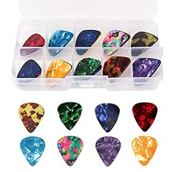 kuou Lot de 20 médiators en celluloïd pour guitare acoustique, électrique, basse dont 0,46 mm, 0,71 mm, 0,96 mm, 1,2 mm - Les Beatles, Paul McCartney, John Lennon, RIngo Starr, George Harrison