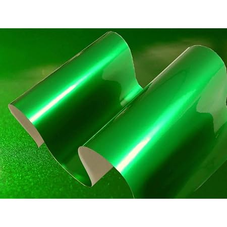 Amazon Co Jp A P O ｴｰﾋﾟｰｵｰ メタリックシート 幅152 50cm 緑 グリーン 艶ありメッキ調ラッピングフィルム曲面ok 車 バイク