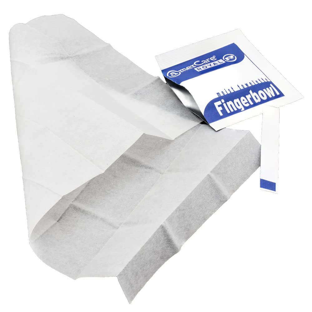 RF1MB AmerCareRoyal Fingerbowl Moist Towelette 1000 per case