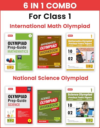 Image of (Old Edition)MTG Class-1 IMO & NSO WB, Prep-Guide & PYP (Set of 6 Books)