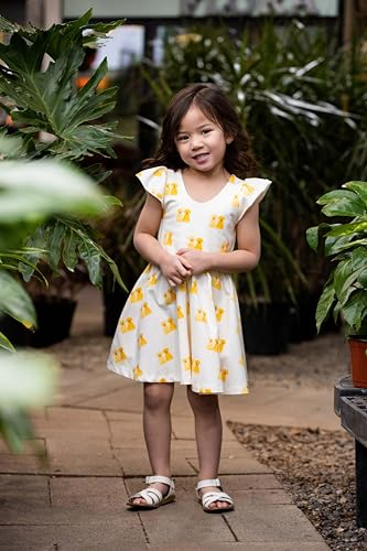 Image of monica + andy Short Sleeve Let's Dance Dress, Organic Cotton Playwear Clothes for Girls, Kids, Toddler & Infant Sizes
