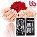 Manicure Pedicure Set Nail Clippers – 12 Piece Stainless Steel Hygiene Kit - Toenail Clippers Includes Cuticle Remover with Portable Travel Case Beauty Care Tools - Beauty Bon