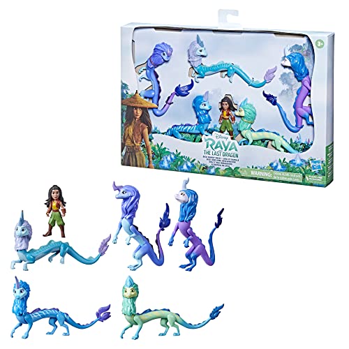 Disney Princess Raya And The Last Dragon Sisu Family Pack, Includes 5 Dragon Toys And Raya Doll, Toys For Kids 3 And Up #TOP1