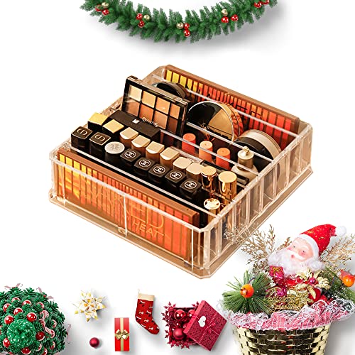 Rownyeon Acrylic Makeup Organizer Compact Makeup Palette Organizer 8 Spaces Eyeshadow Pallet Makeup Organizer Holder For Vanity Clear Cosmetics Makeup Drawer Organizer With Removable Dividers #TOP1
