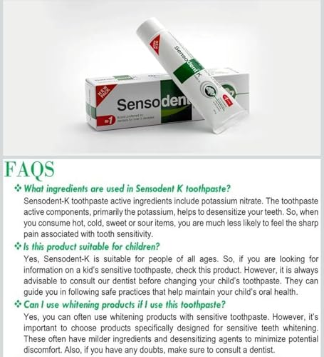 Image of K Toothpaste for Sensitive Teeth 125 gm (Pack of 2) Total 250 gm