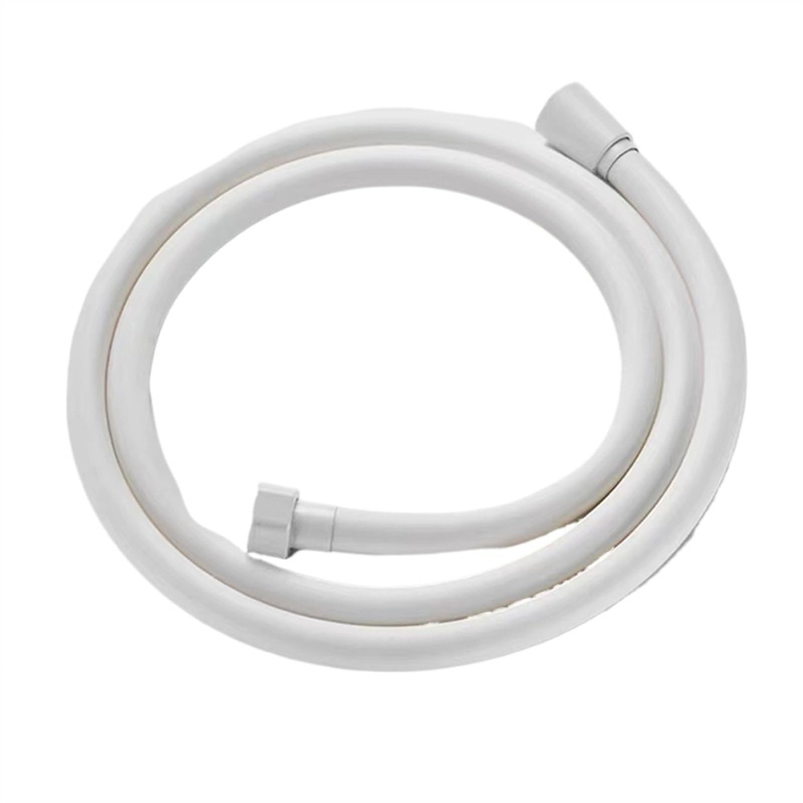 Manguera de ducha flexible con muelle Manguera de ducha de mano de PVC de 1,5/2m, interfaz Universal GI/2, engrosamiento, Flexible, antibobinado(White,200 cm)