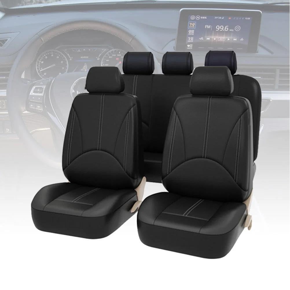 Housse Siege Protection Accessoire Housses De Siège Universelles en PU pour Sièges De Voiture, 9 Pièces Coussin Voiture Siege