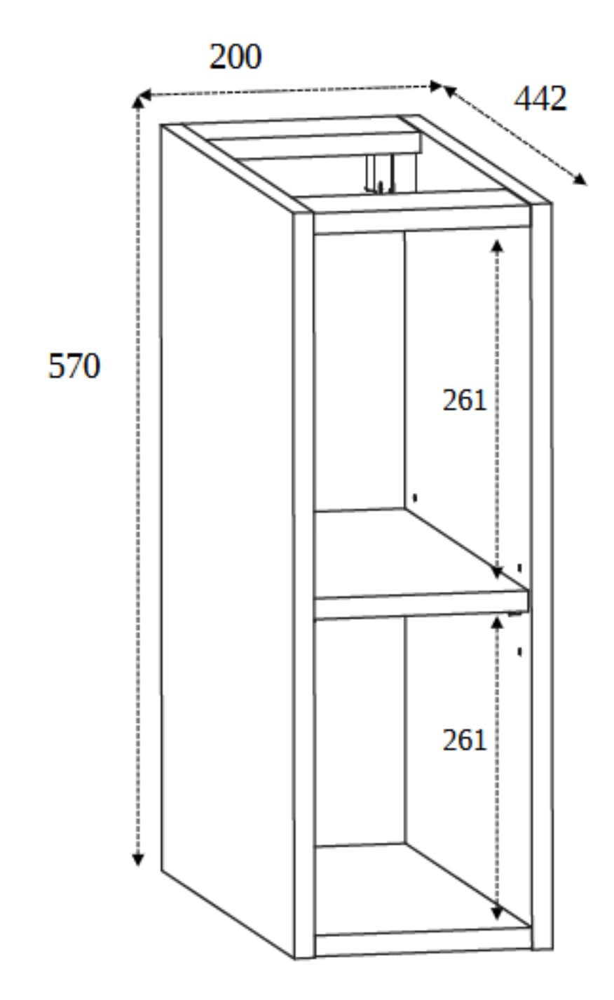 Mueble de baño 100 CM (80+20), Roble Claro 100 x 77 x 46 cm