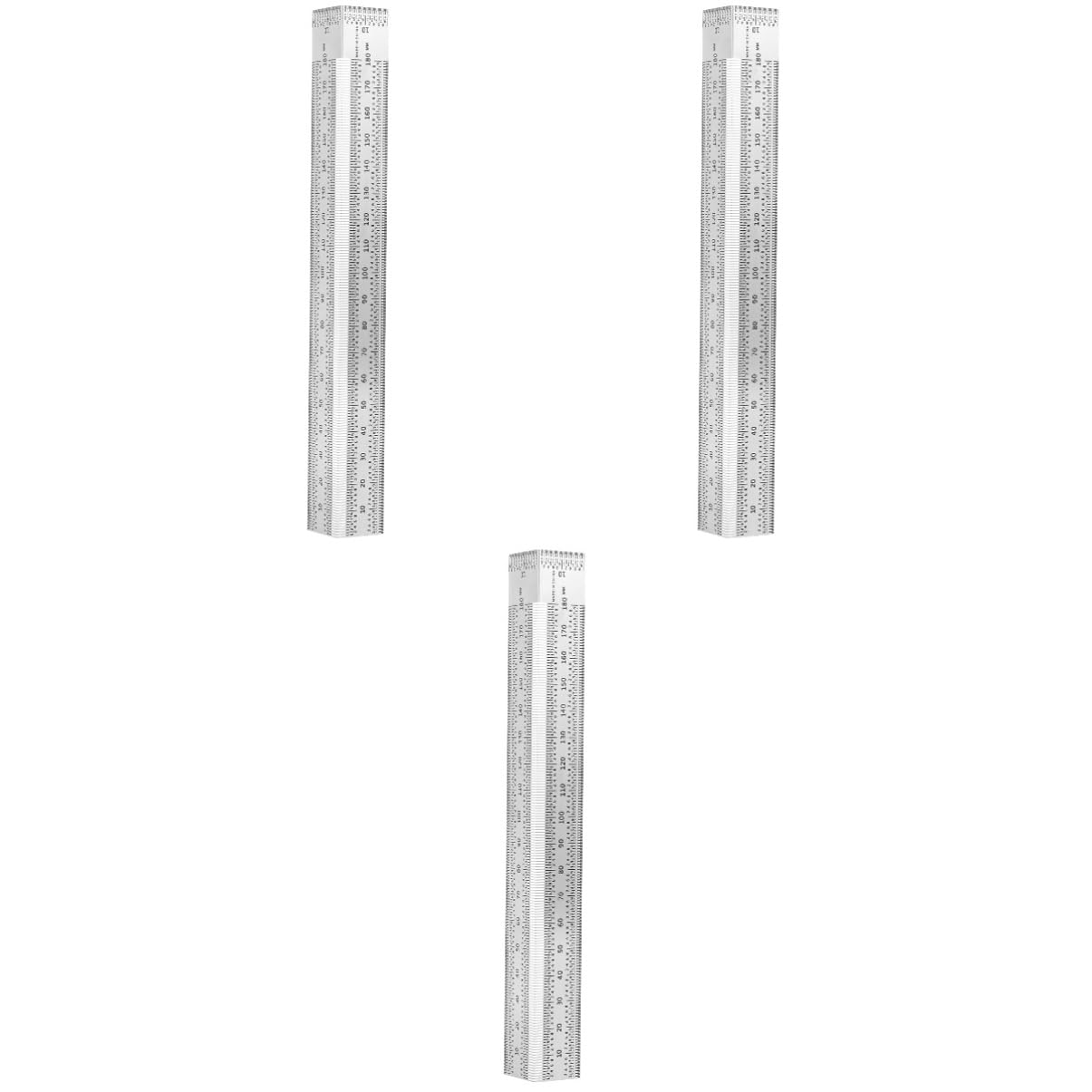 jojofuny 3pcs Multifunctional Carpentry Ruler Accurate Marking Gauge Stainless Steel Construction Ruler Easy to Use Store