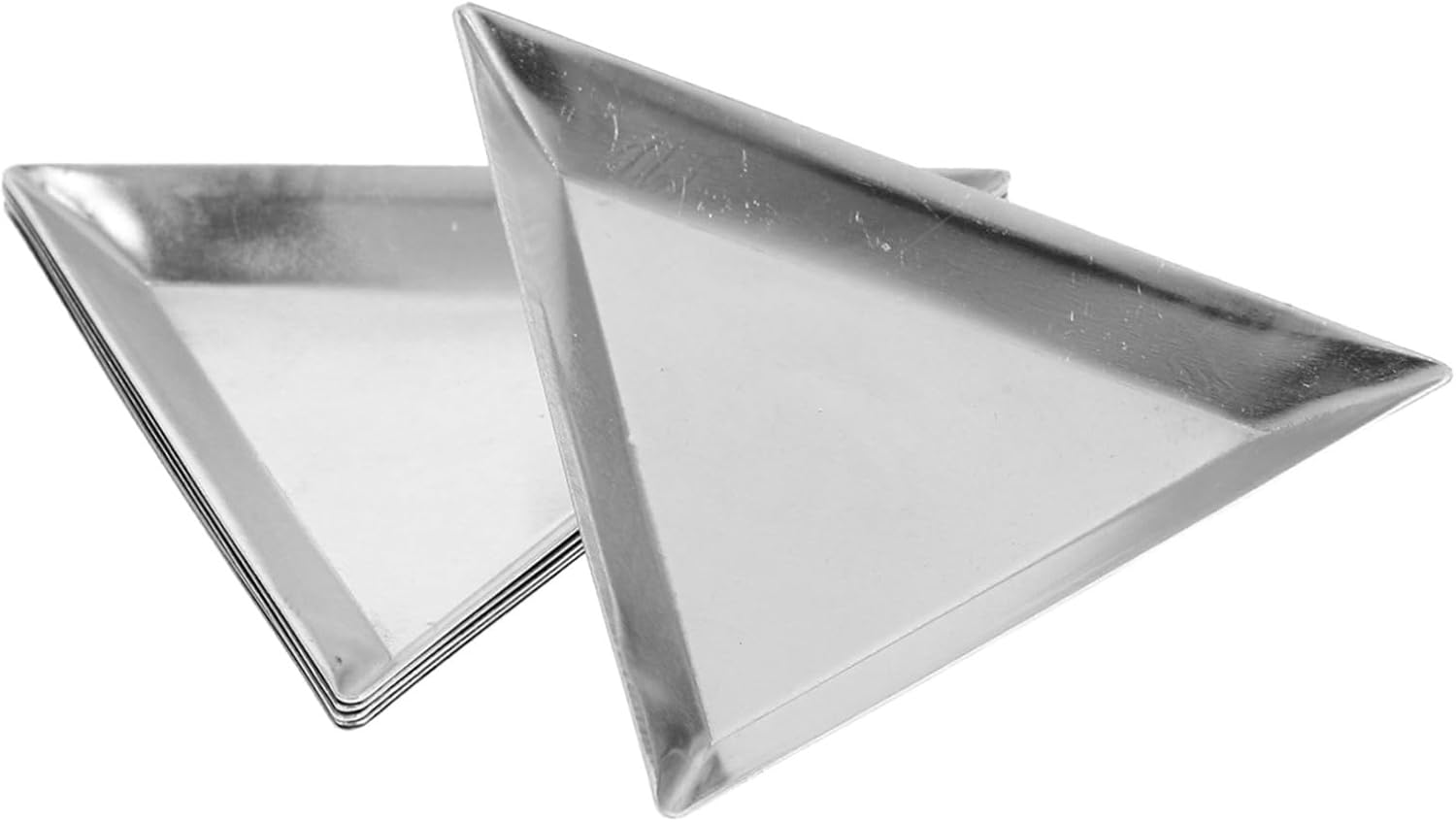 FRCOLOR 6pcs Beading Trays Aluminum Rhinestones Organizers Triangle Bead Sorting Trays Jewelry Sorting Plates Nail Organizer