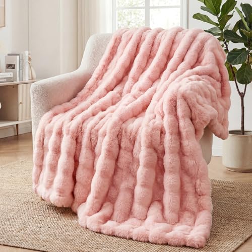 Kuscheldecke Kaninchen Plüsch Decke Super Soft Wohndecke Dick 1000 G/M² Flanell Decke Couchdecke Warme Überwurfdecke Sofadecke Vielseitig… – Ansicht 1