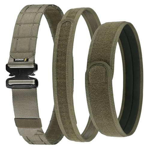 VOTAGOO Tactical Battle Belt with Quick Release Buckle MOLLE, Law Enforcement Military Heavy Duty Gun Holster