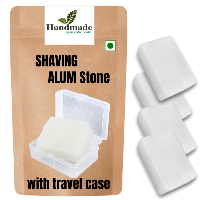 Handmade Ayurvedic Centre Alum Bar - 100G×4 |with travel case Alum Block | Fitkari Stone Bar | Phitkari Alum Stone For Face, Underarms, Skin Tightening, After Shaving, Water Purification (4 Packs Of 100G Each) (B0DCC84Z72) Amazon Price History, Amazon Price Tracker