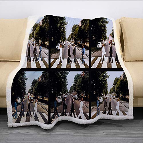 The Beatles Couverture plaid polaire extra douce et chaude pour lit et jupe, plaid pour adultes et enfants, 100… - Les Beatles, Paul McCartney, John Lennon, RIngo Starr, George Harrison The Beatles Couverture plaid polaire extra douce et chaude pour lit et jupe, plaid pour adultes et enfants, 100…