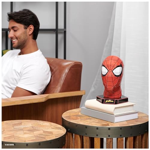 4D BUILD - Puzzle 3D Marvel - Maquette Avengers 82 Pièces - Masque Spiderman Inspiré de la Saga - Puzzle Adulte - Jeu de Construction à Collectionner - Jouet adulte - Jeu Enfant 12 ans et +