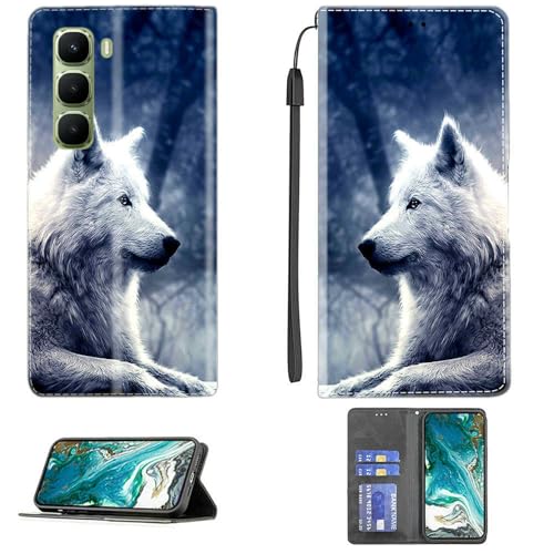 Custodia Comaptibile per Infinix Hot 60 5G X6726 Case Cover Supporto Premium in PU con 9H HD Vetro Temperato CPT29